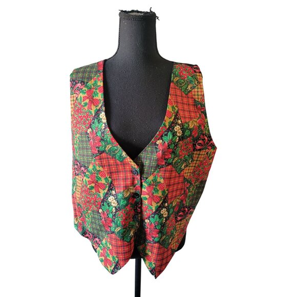 Sostanza Contemporay Apparel Jackets & Blazers - Sostanza Holiday Lighweight 100% Cotton Vest Size L Vintage Christmas Party